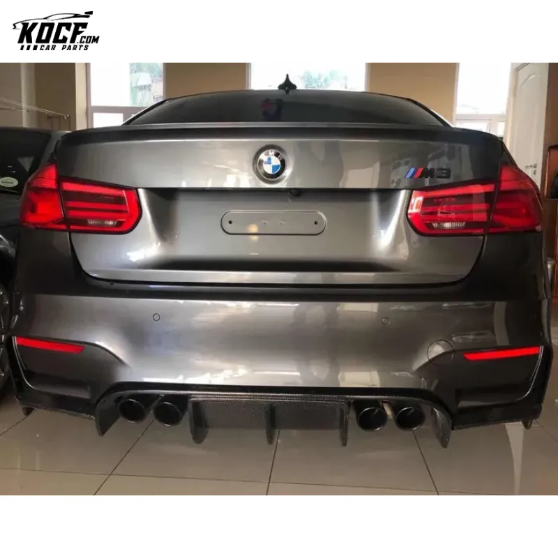 2015-2018 F80 M3 1-PC style VRS type Carbon fiber rear bumper diffuser lip spoiler for BMW F80 F82 F83 M3 M4