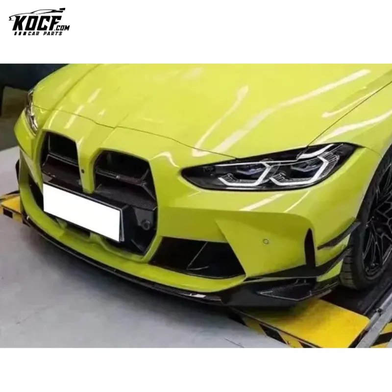 2021  4PC Carbon Fiber Canards Set For G80 Factory OEM Custom VS Style Front Bumper Splitter Trim Winglet Fit For BMW G8X M3 M4