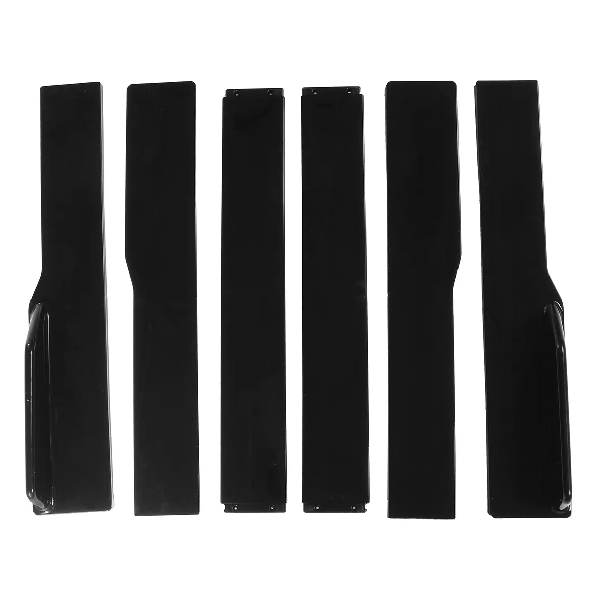 2.2M / 86.6Inch Black Modified Three-Section Side Skirts Extension Rocker Panel White Line