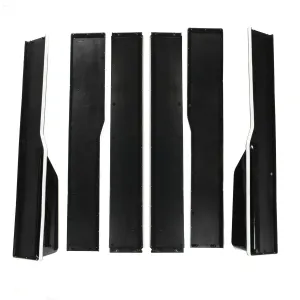 2.2M / 86.6Inch Black Modified Three-Section Side Skirts Extension Rocker Panel White Line