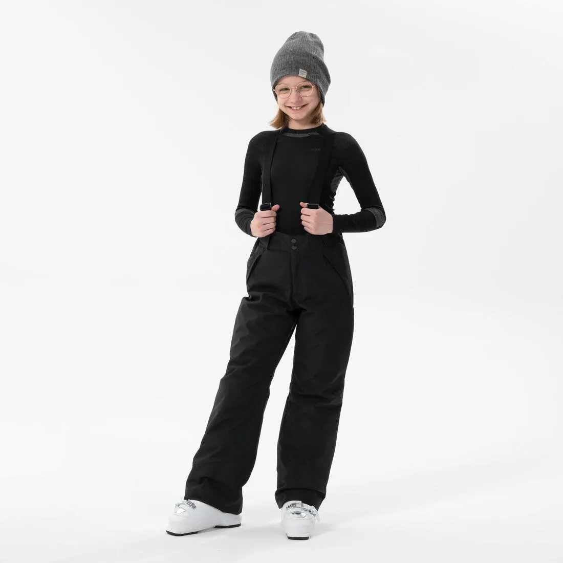 500 PNF Warm Kid's Ski Trousers - Waterproof - Black