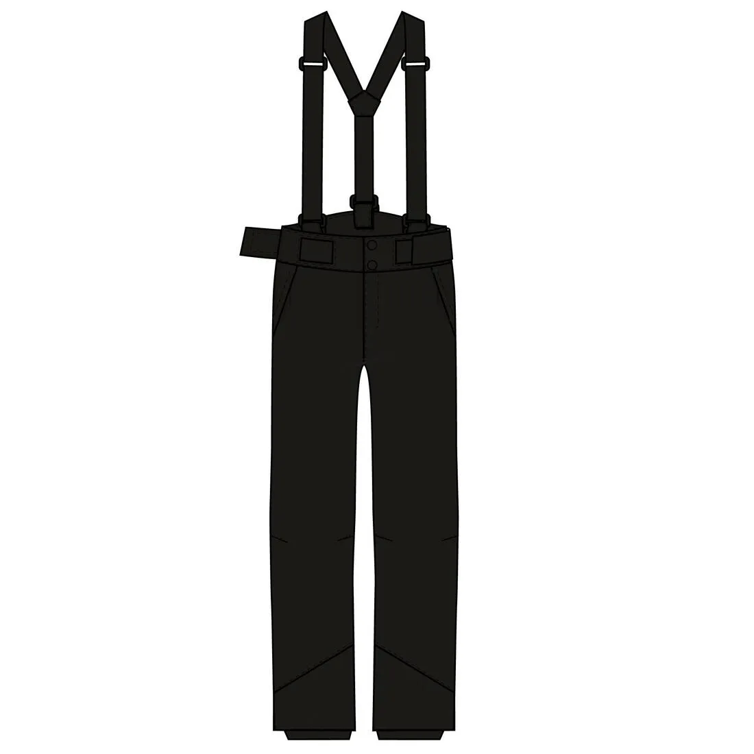 500 PNF Warm Kid's Ski Trousers - Waterproof - Black