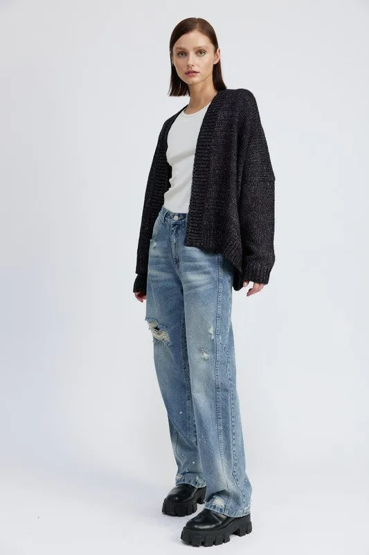A Bit of Cozy Oversized Cardigan - Natural or Charcoal
