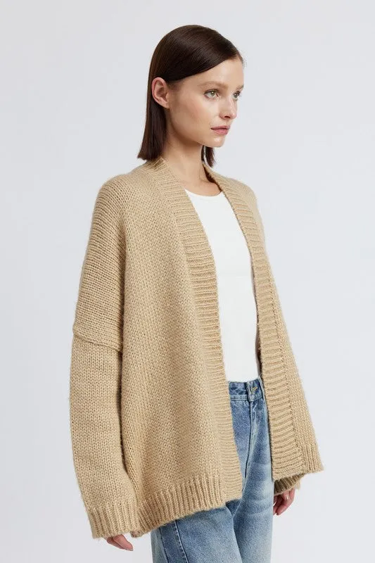 A Bit of Cozy Oversized Cardigan - Natural or Charcoal