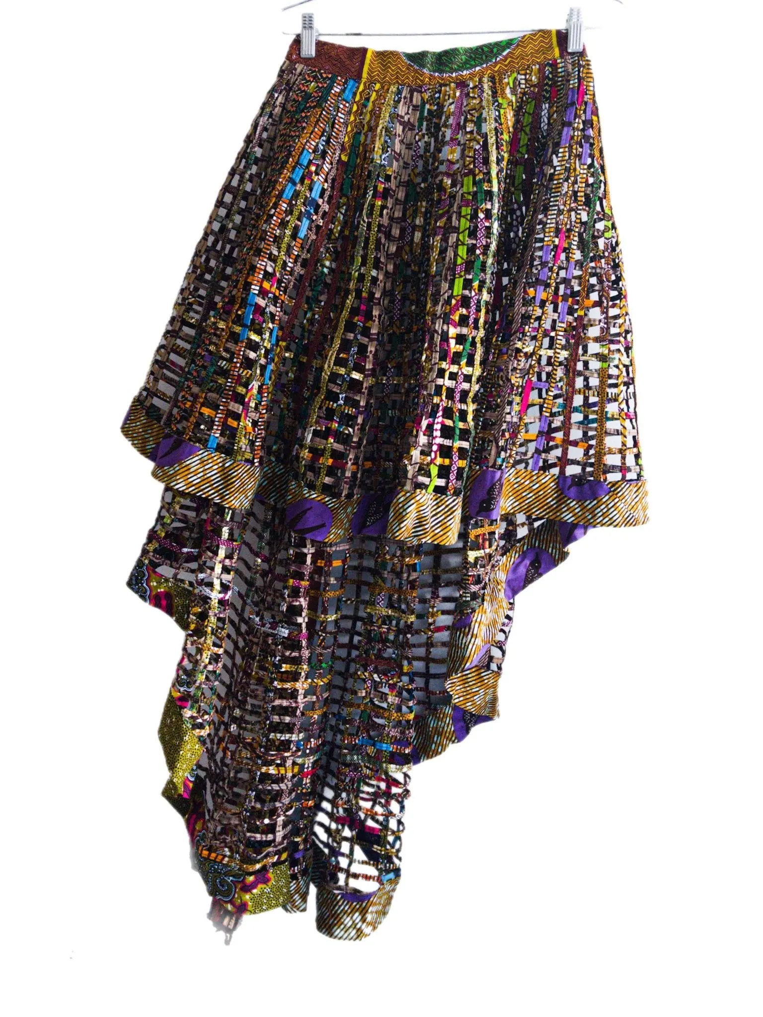 Ankara  Laced Skirt High-Low
