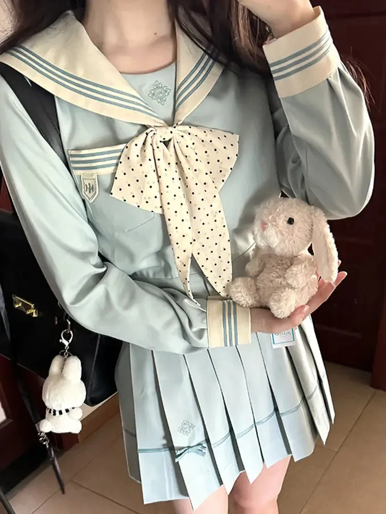 Azure Dream High-Waist Pleated JK Uniform Skirts