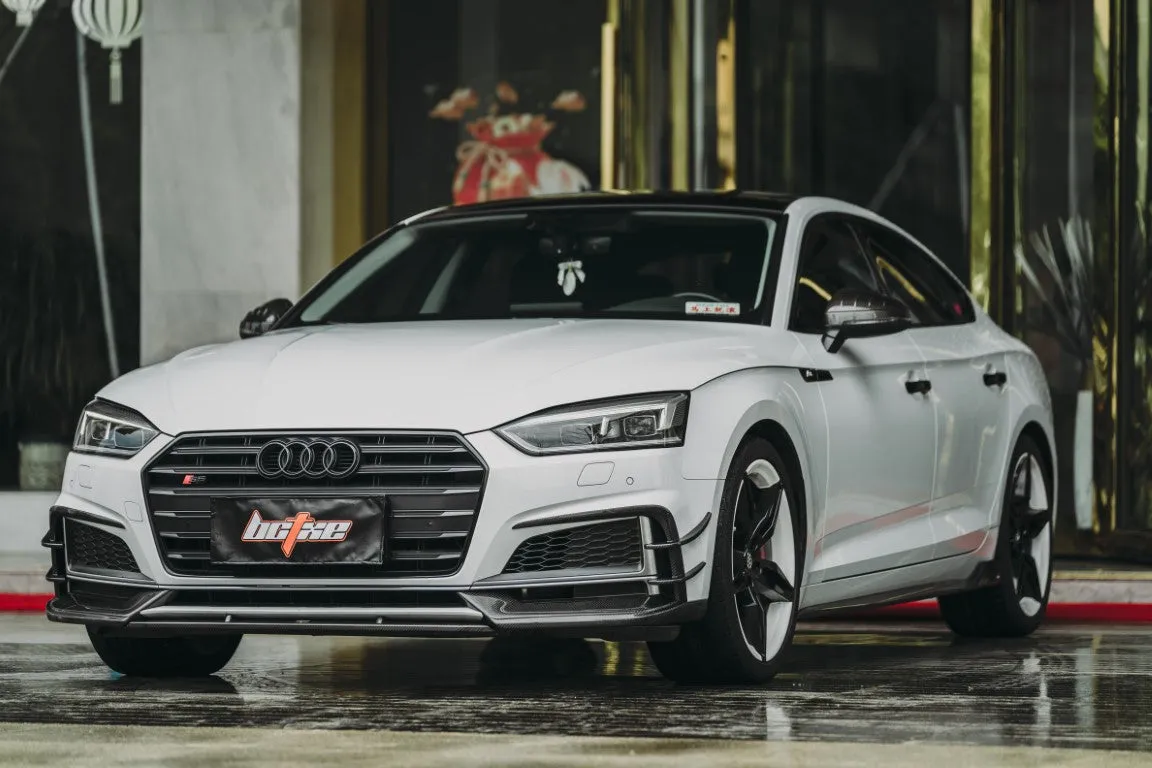 BCTXE Tuning Side Skirts for Audi S5 A5 S-line B9 2017-2019 4 Door Sedan Sportback Pre-preg Carbon Fiber