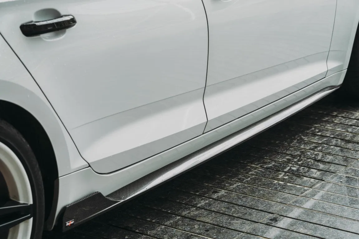 BCTXE Tuning Side Skirts for Audi S5 A5 S-line B9 2017-2019 4 Door Sedan Sportback Pre-preg Carbon Fiber