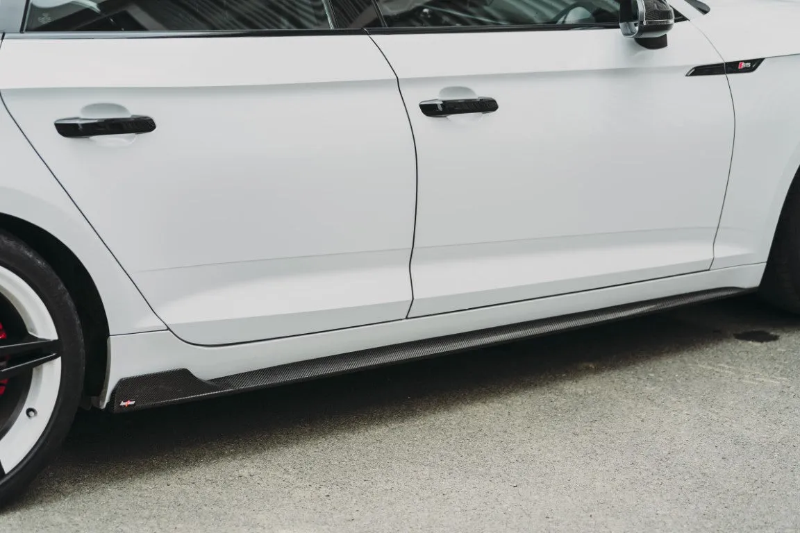 BCTXE Tuning Side Skirts for Audi S5 A5 S-line B9 2017-2019 4 Door Sedan Sportback Pre-preg Carbon Fiber