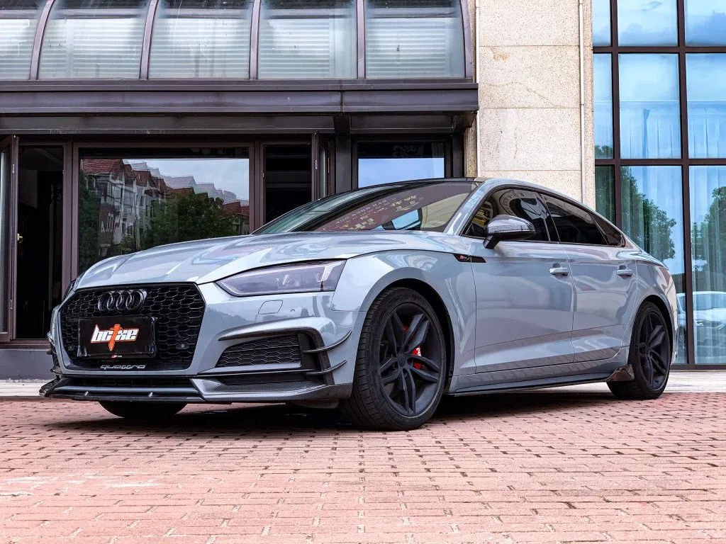 BCTXE Tuning Side Skirts for Audi S5 A5 S-line B9 2017-2019 4 Door Sedan Sportback Pre-preg Carbon Fiber