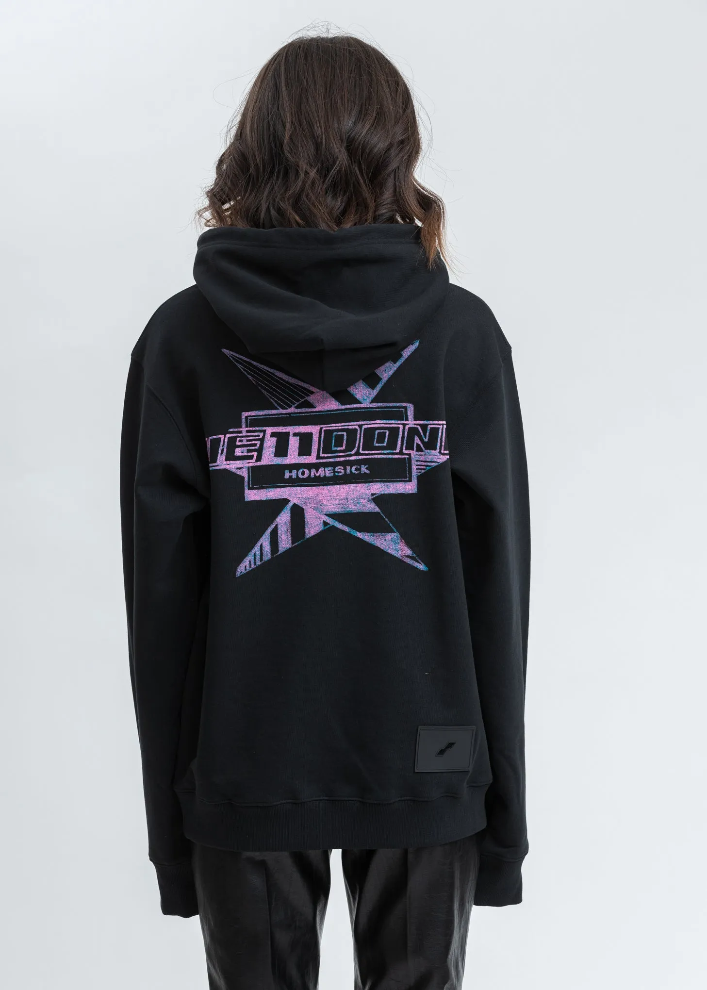 Black Multi Color Logo Hoodie