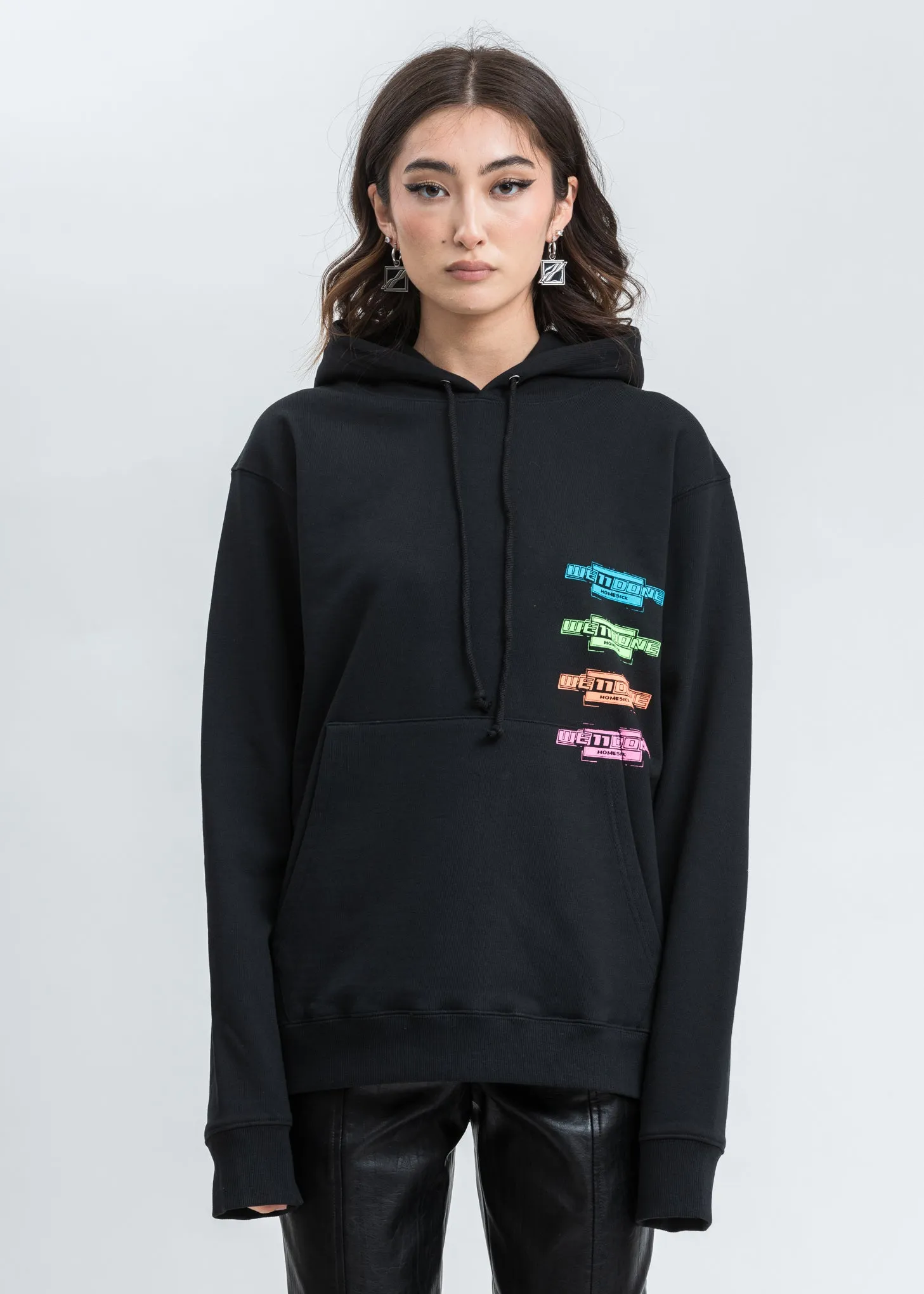 Black Multi Color Logo Hoodie