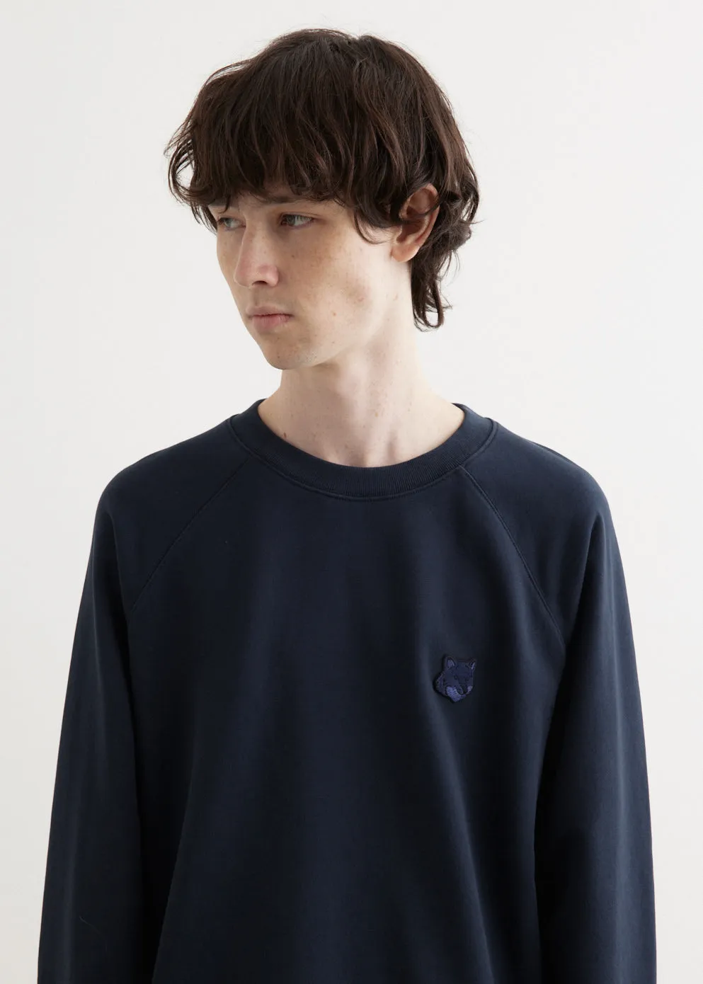 Bold Fox Head Patch Oversized Sweatshirt