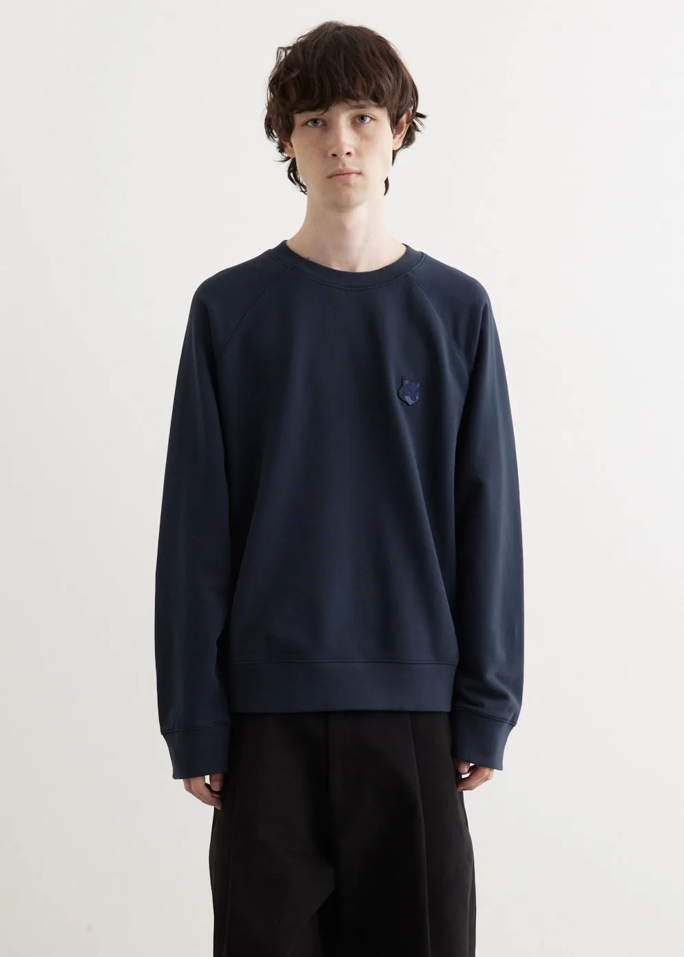Bold Fox Head Patch Oversized Sweatshirt