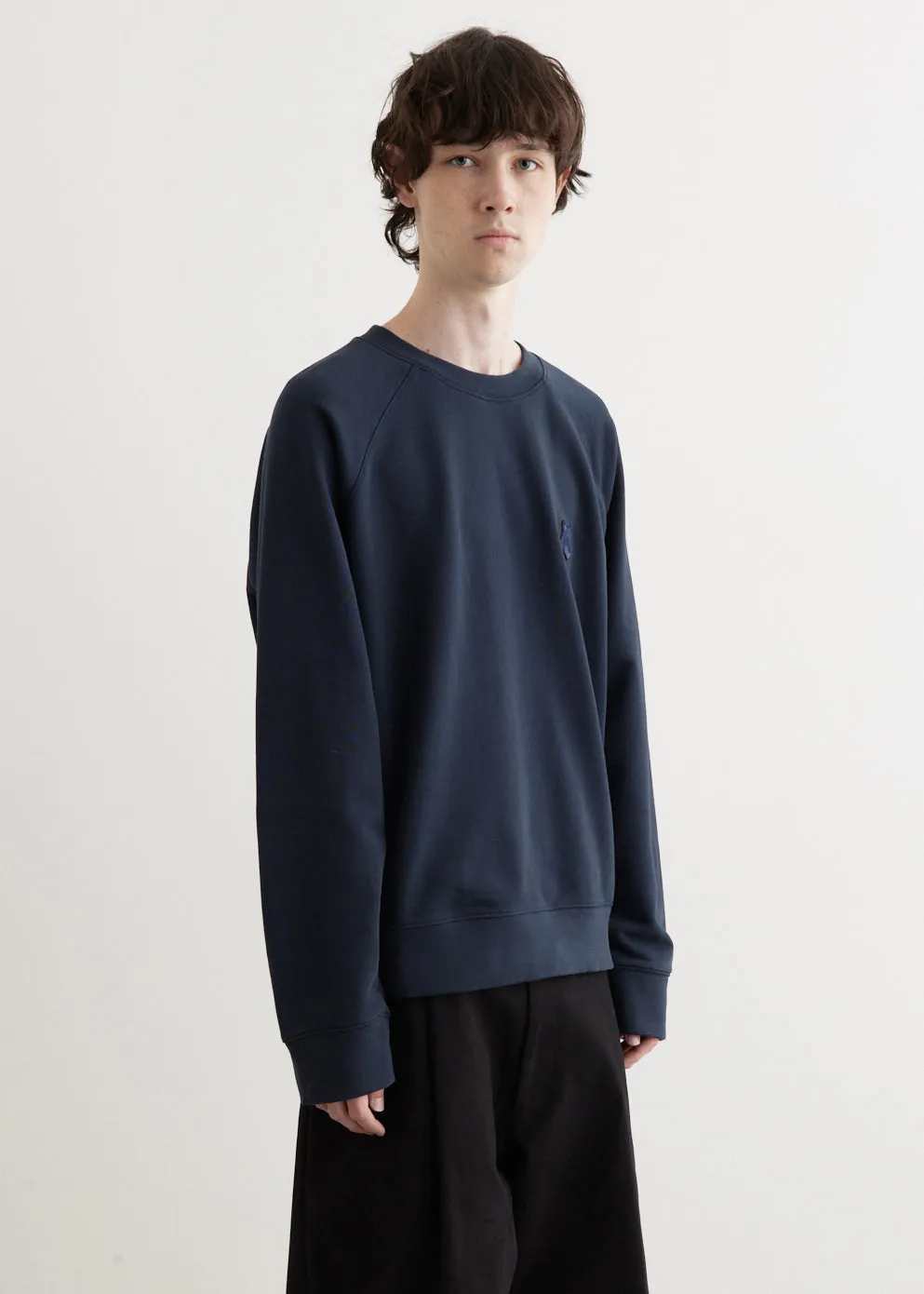 Bold Fox Head Patch Oversized Sweatshirt