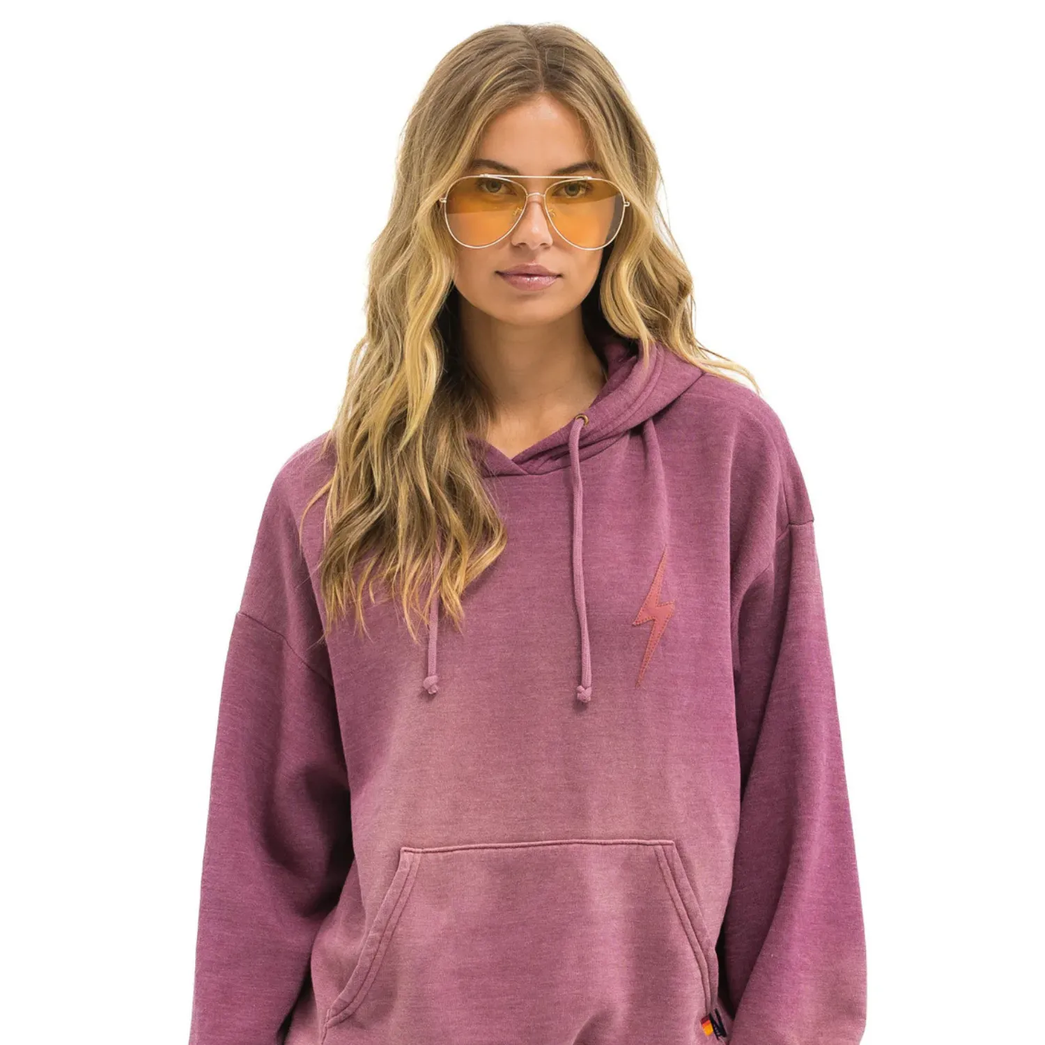 Bolt Stitch 2 Relaxed Pullover Hoodie (Faded Berry)