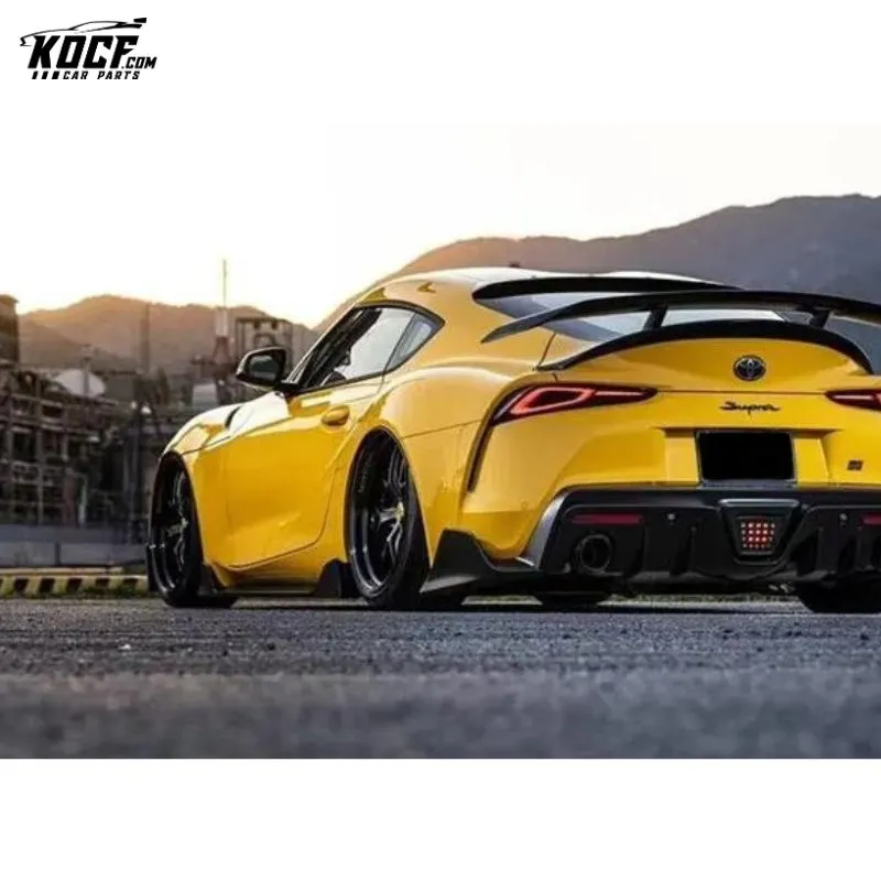 Carbon Fiber Rear Bumper Lip Diffuser With Rear Spats Side Spliter For Toyota Supra A90 A91 mk5 2019-20