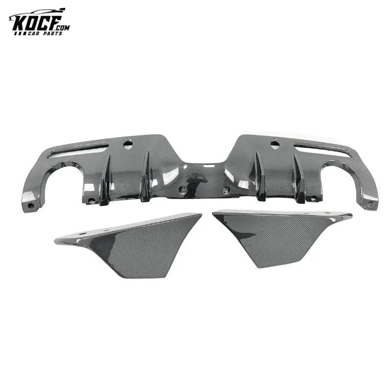 Carbon Fiber Rear Bumper Lip Diffuser With Rear Spats Side Spliter For Toyota Supra A90 A91 mk5 2019-20