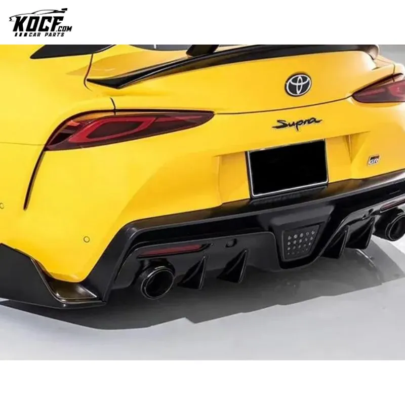 Carbon Fiber Rear Bumper Lip Diffuser With Rear Spats Side Spliter For Toyota Supra A90 A91 mk5 2019-20