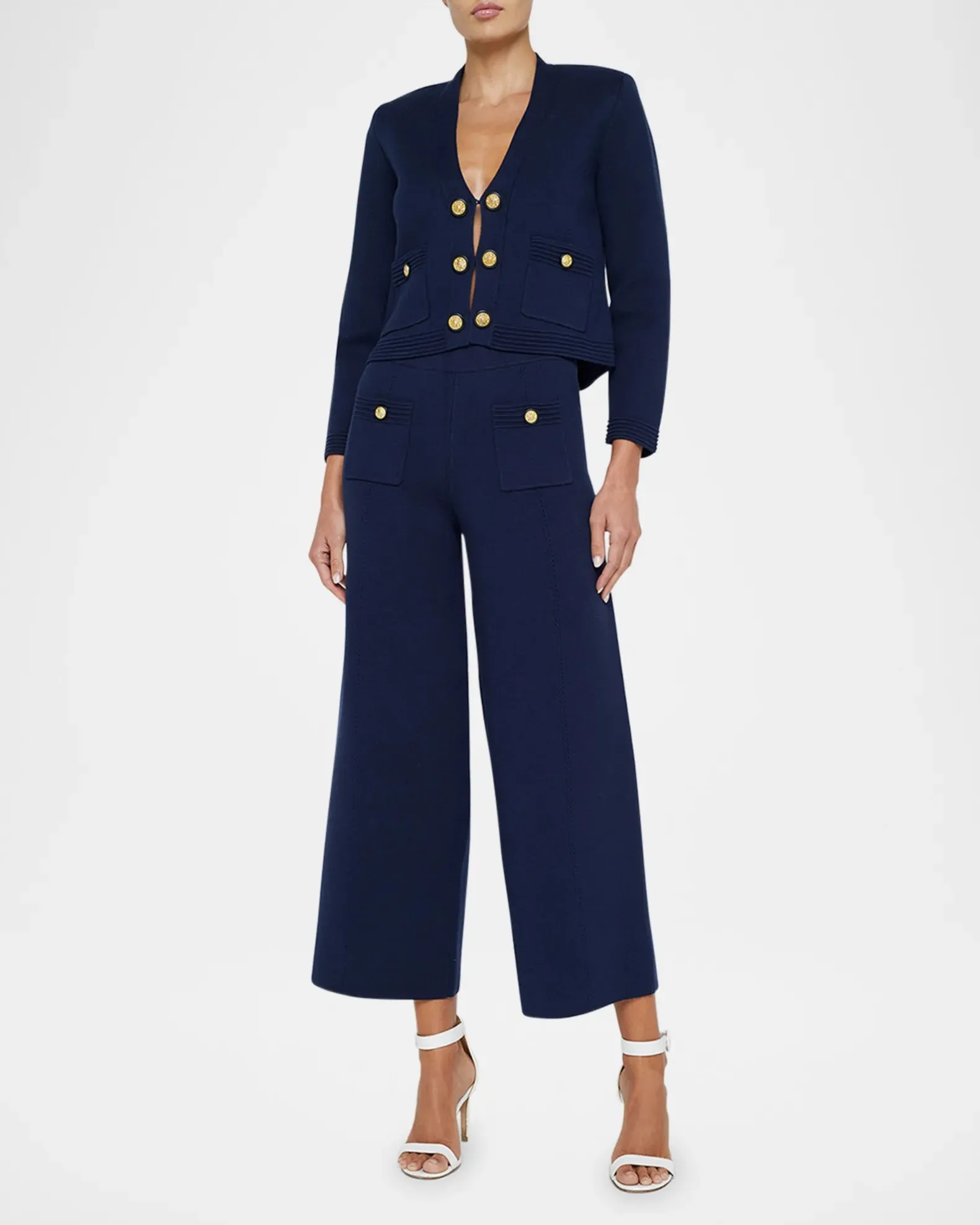 Catie V-Neck Knit Blazer