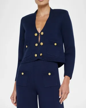 Catie V-Neck Knit Blazer