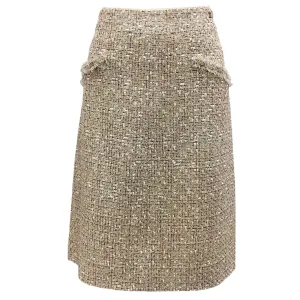 Chanel Blush / Gold 2005 Tweed Skirt