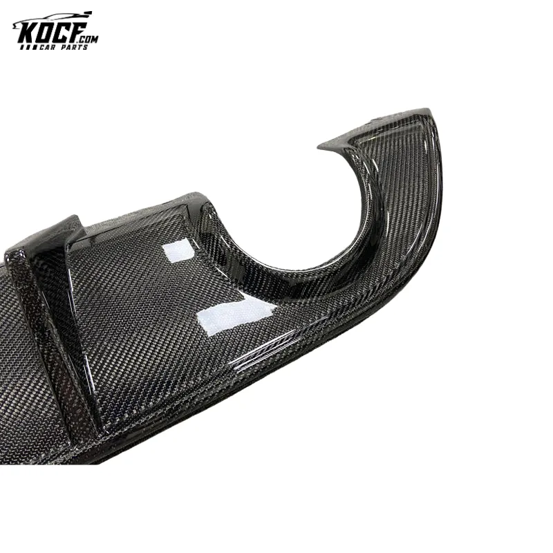 Fits 2015-21 Dodge Charger SRT HELLCAT R/T Scat Pack Genuine Carbon Fiber Rear Bumper Diffuser Lip Spoiler Glossy Black