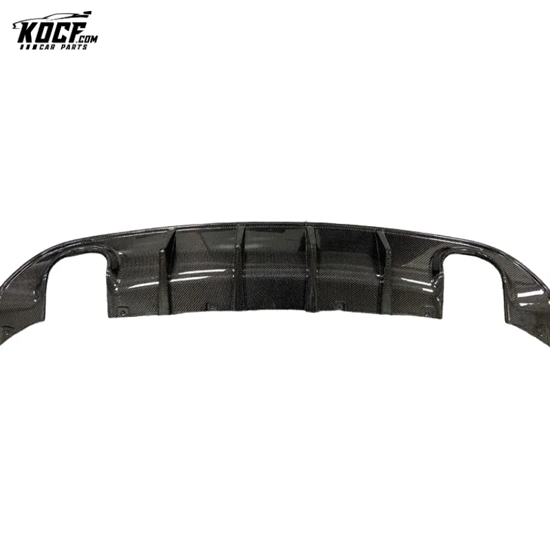 Fits 2015-21 Dodge Charger SRT HELLCAT R/T Scat Pack Genuine Carbon Fiber Rear Bumper Diffuser Lip Spoiler Glossy Black