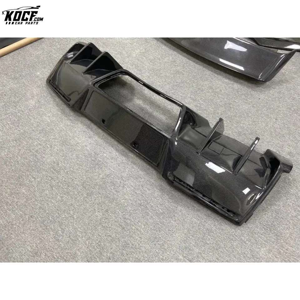 For 2014-2019 Chevrolet Corvette C7 Stingray RZA style Carbon Fiber Rear Bumper Diffuser Lip