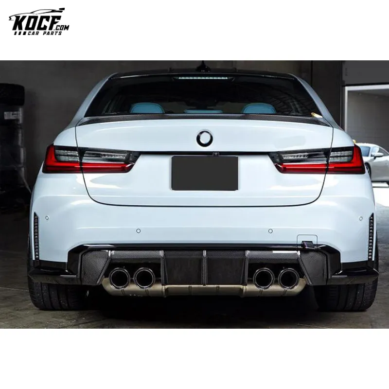 For 2020-22 BMW G80 M3 G82 M4 G83 Carbon Fiber Rear bumper Diffuser Spoiler Mp-Euro Style