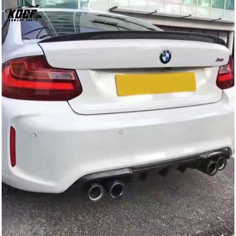 For BMW F22 m235i Rear Spoiler Wing P Style Carbon Fiber Rear Trunk Spoiler F87 M2 M2C