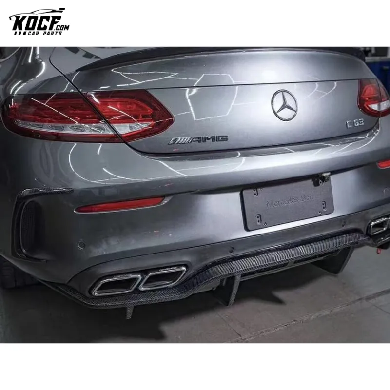 For Mercedes Benz C63 W205 COUPE carbon fiber rear bumper diffuser valance spoiler PM style