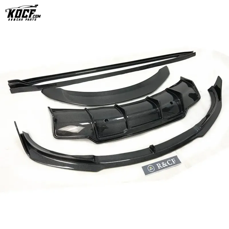For Tesla Model 3 Body kit Vor style Carbon Fiber Front Bumper Splitter Side skirts Diffuser Spoiler