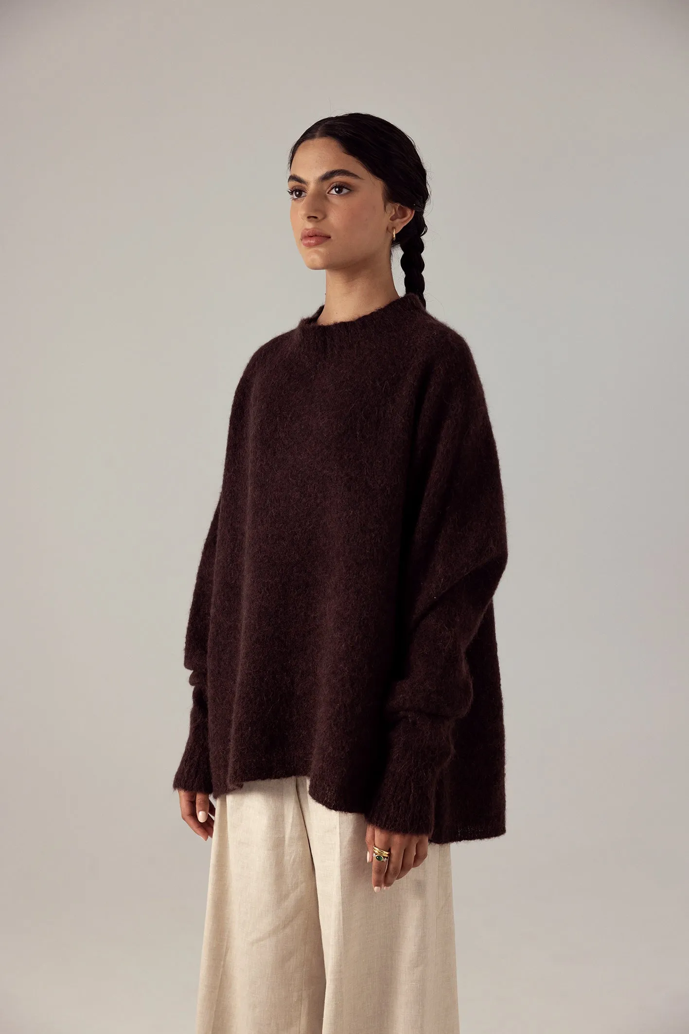 Francie Campfire Alpaca Knit Cocoa