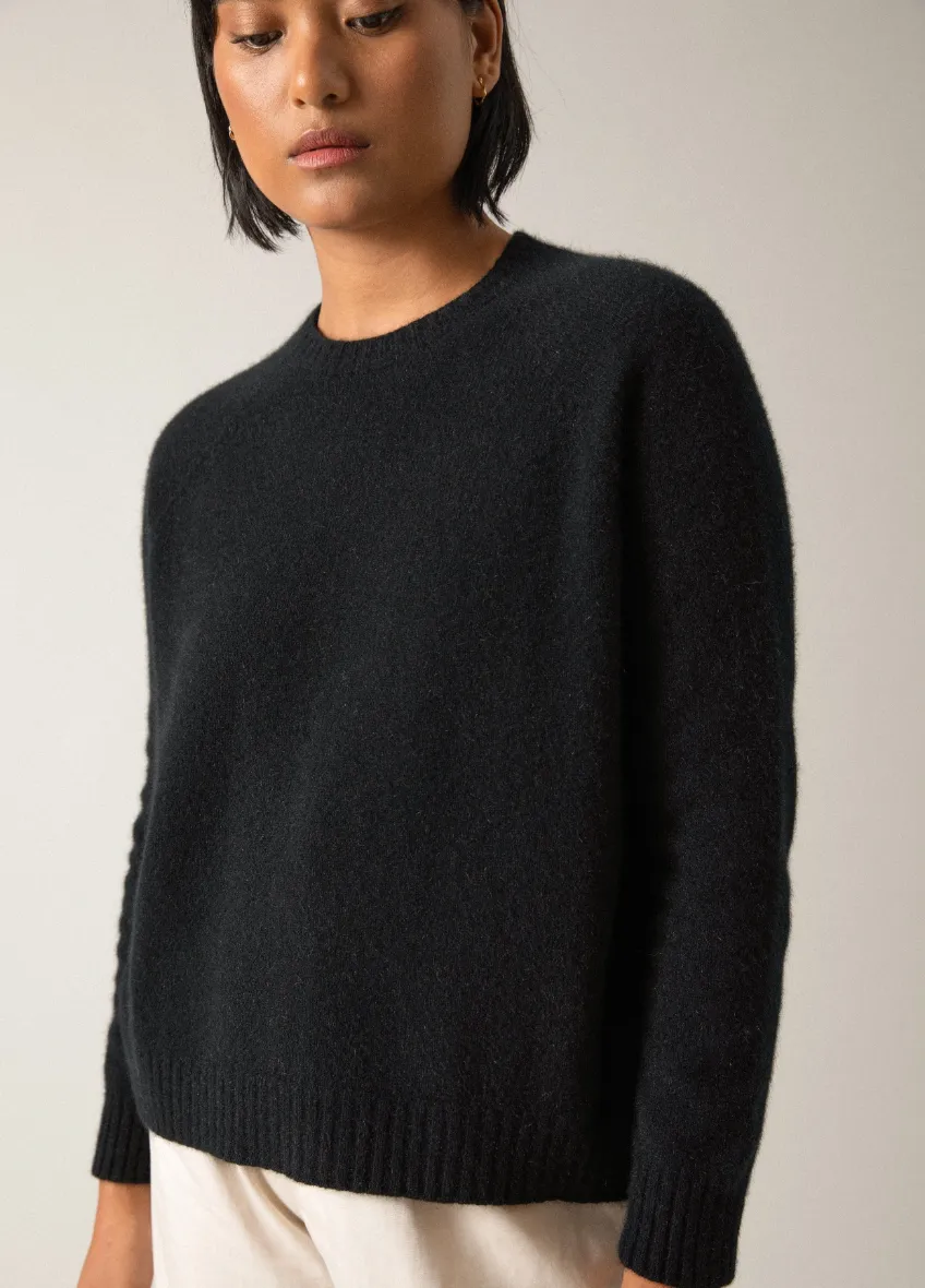 Francie Nimbus Raglan Knit - Black