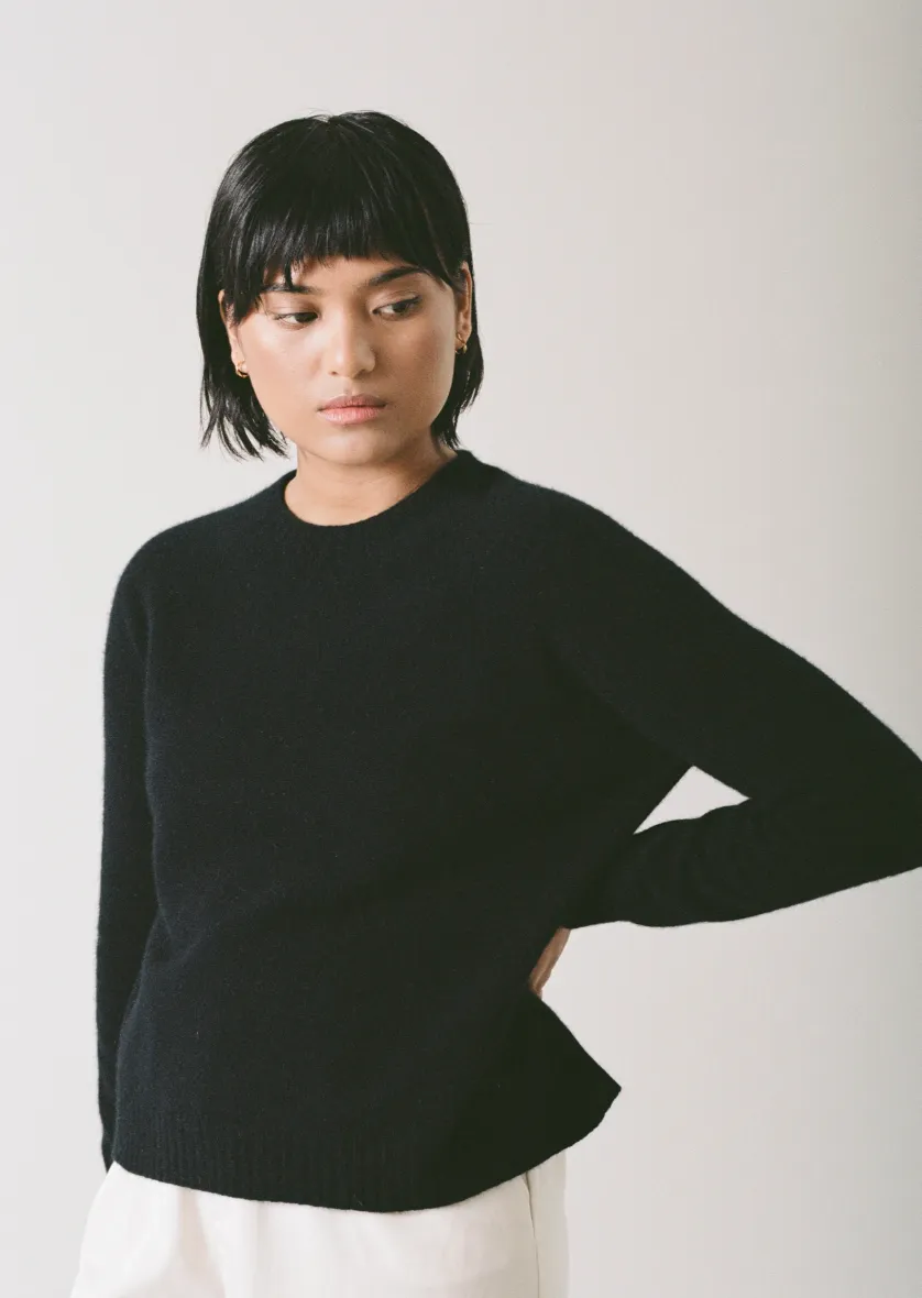 Francie Nimbus Raglan Knit - Black