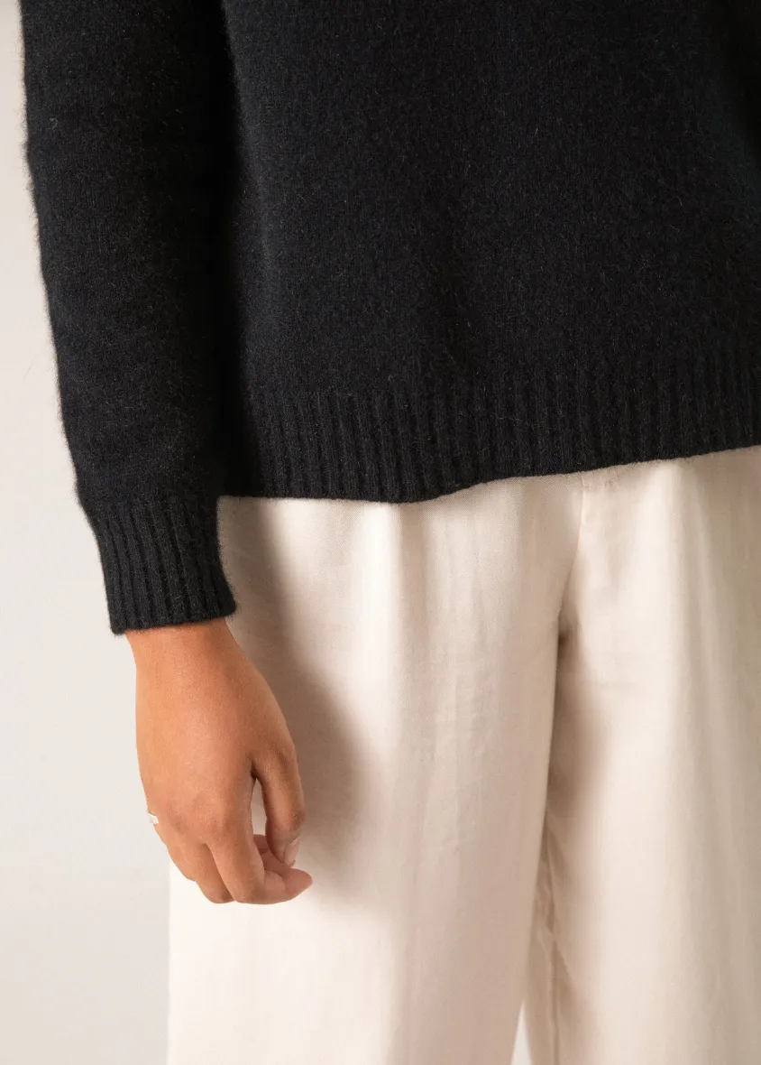 Francie Nimbus Raglan Knit - Black