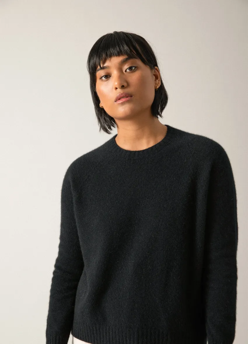 Francie Nimbus Raglan Knit - Black