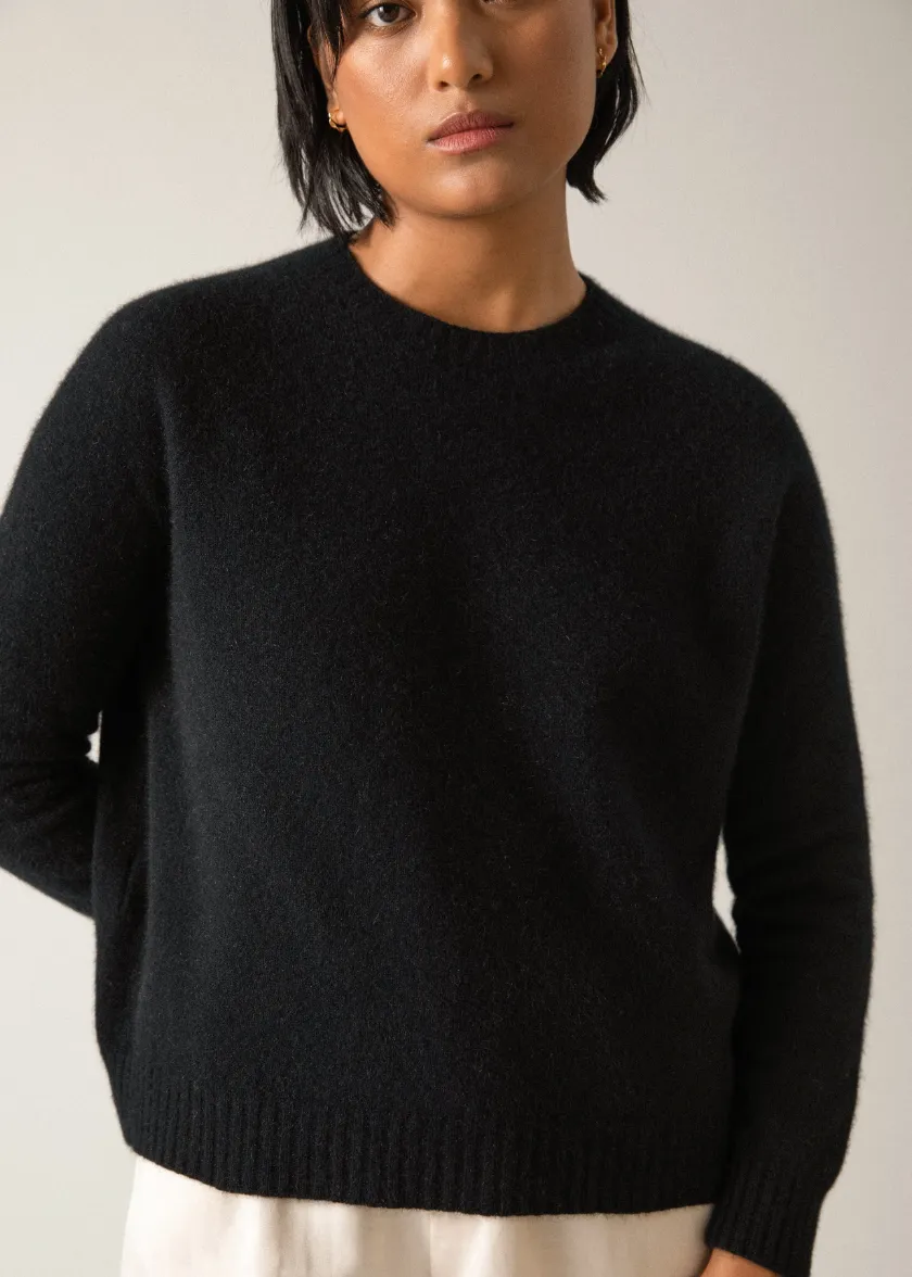 Francie Nimbus Raglan Knit - Black