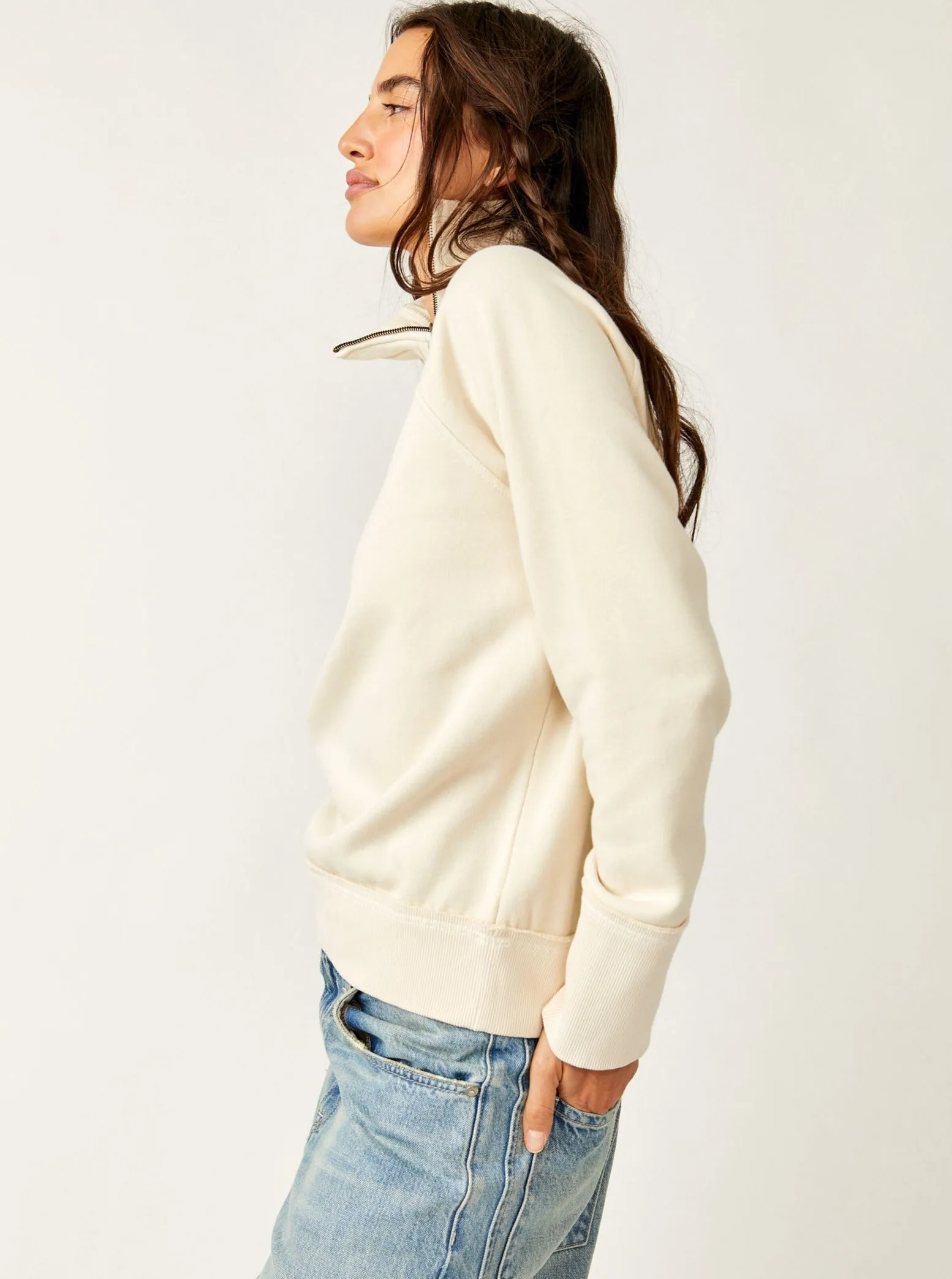 Free People Just A Game 1/2 Zip