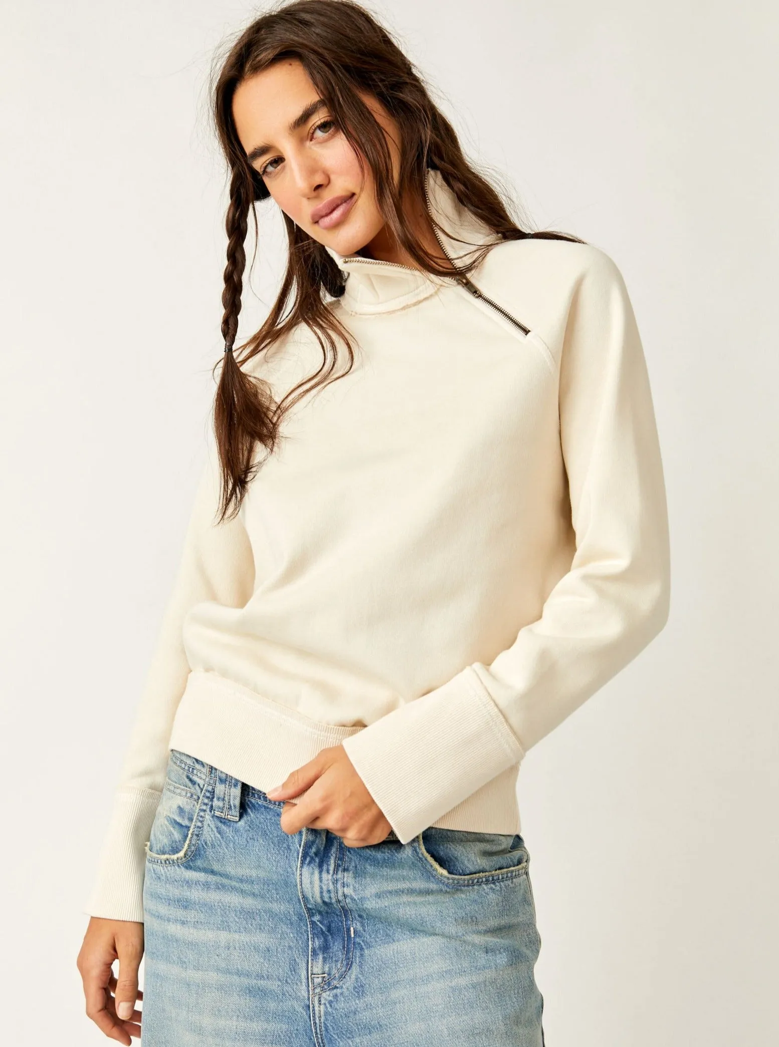Free People Just A Game 1/2 Zip