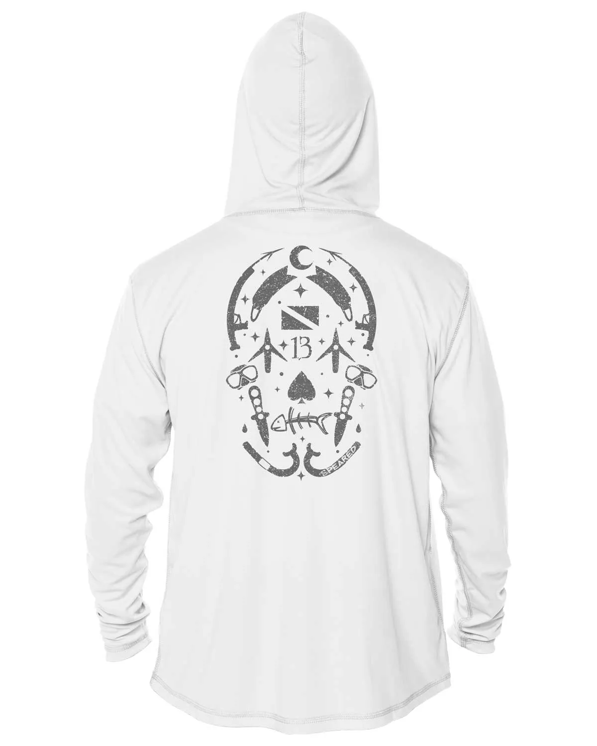 Gearhead Lucky Skull UV UPF 50  Long Sleeve Hoodie