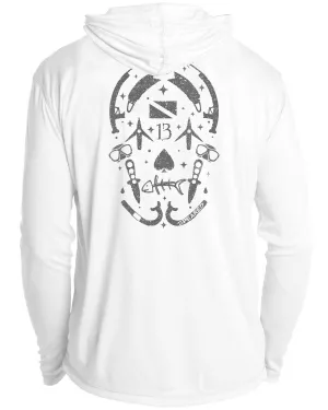 Gearhead Lucky Skull UV UPF 50  Long Sleeve Hoodie