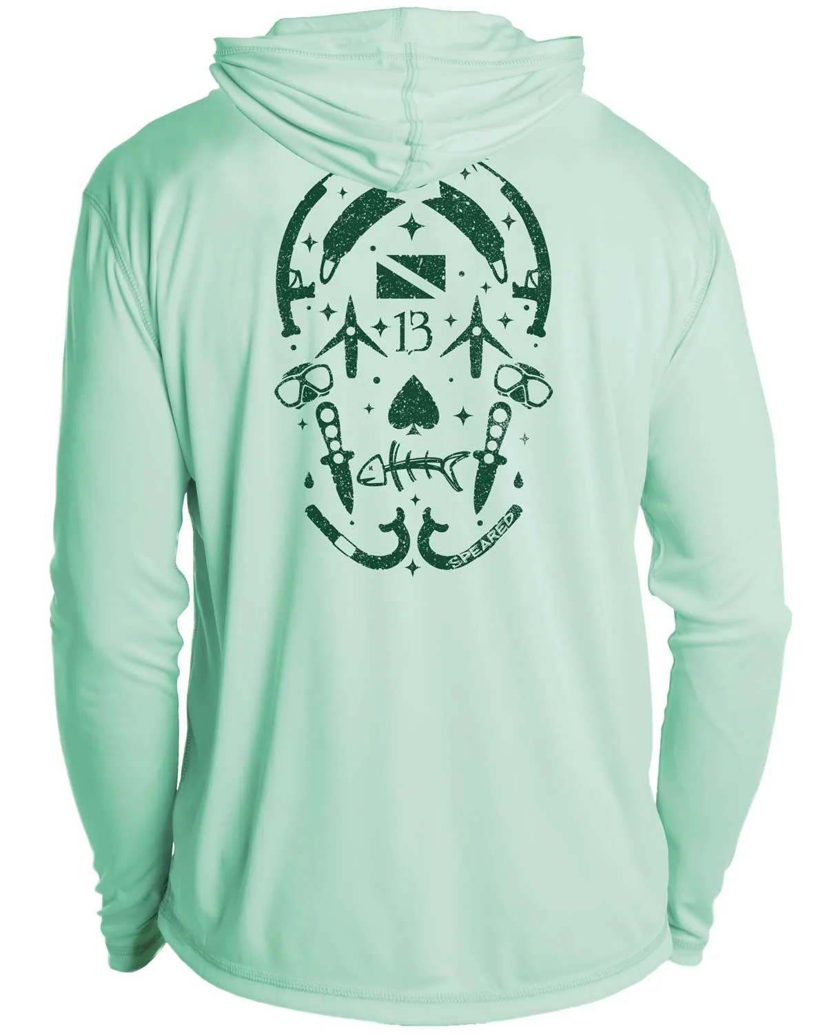 Gearhead Lucky Skull UV UPF 50  Long Sleeve Hoodie
