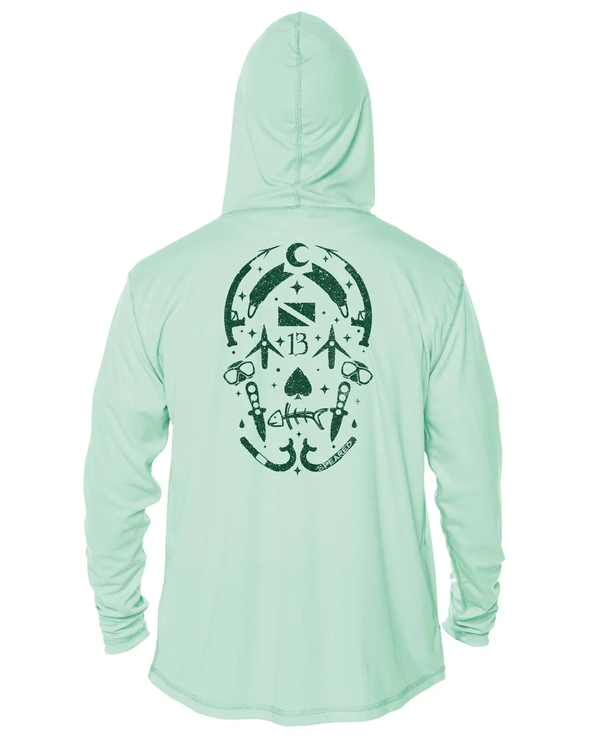 Gearhead Lucky Skull UV UPF 50  Long Sleeve Hoodie