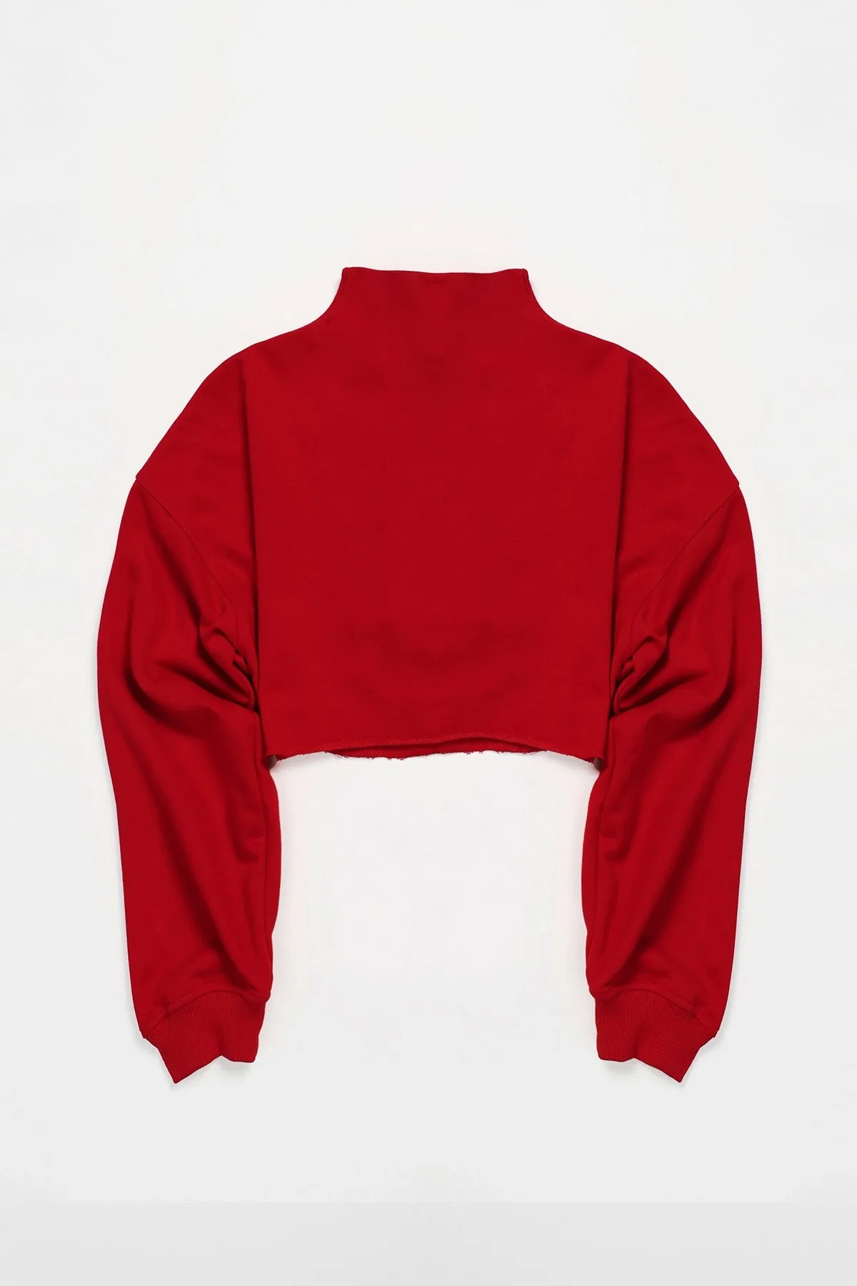 Half-Zip Cropped Sweatshirt Relaxed Fit