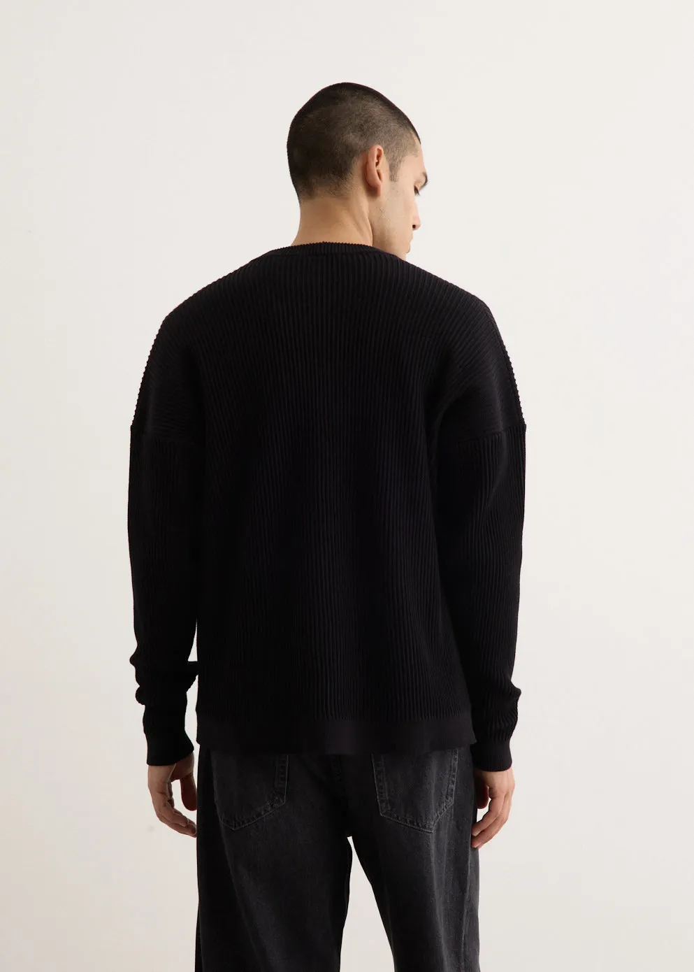 Handwriting Comfort Ribbed Cardigan