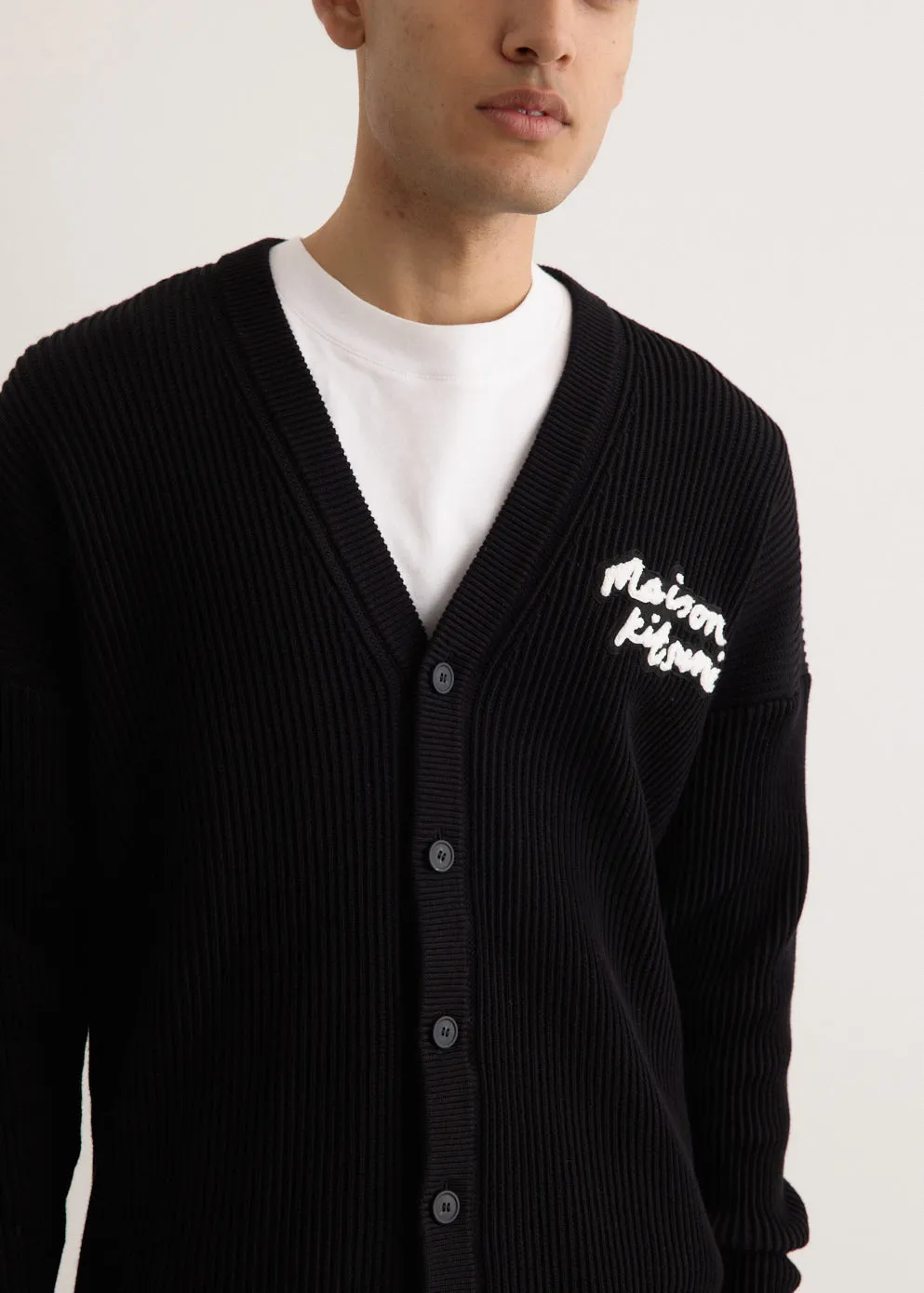 Handwriting Comfort Ribbed Cardigan