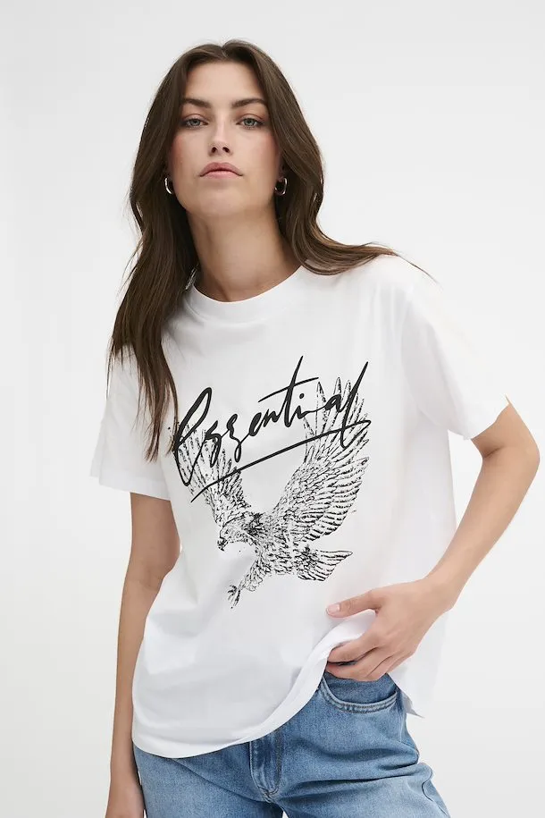 HanneMW Print Tee Bright White