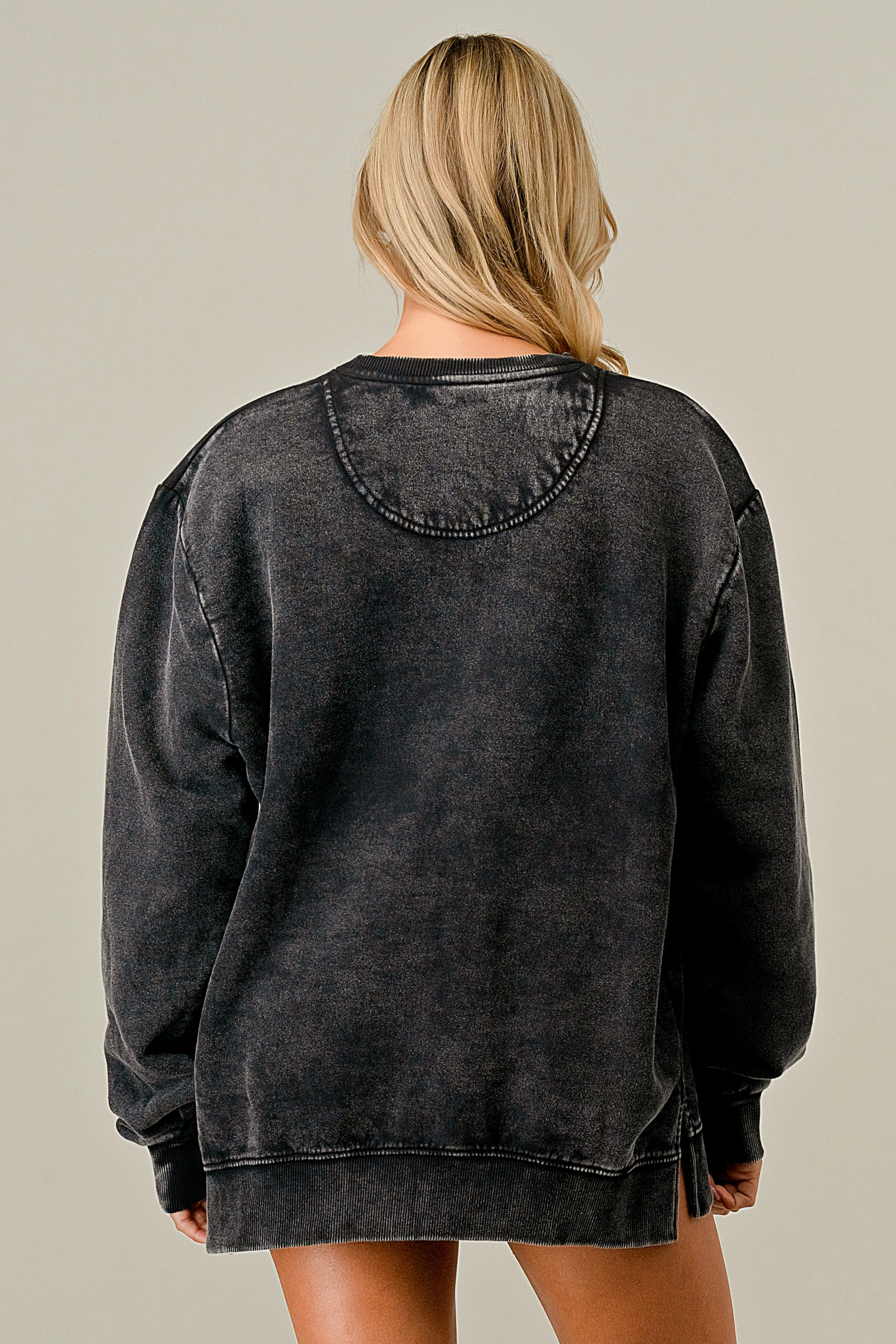 I Would Die For You Acid Wash Relaxed fit Sweatshirt